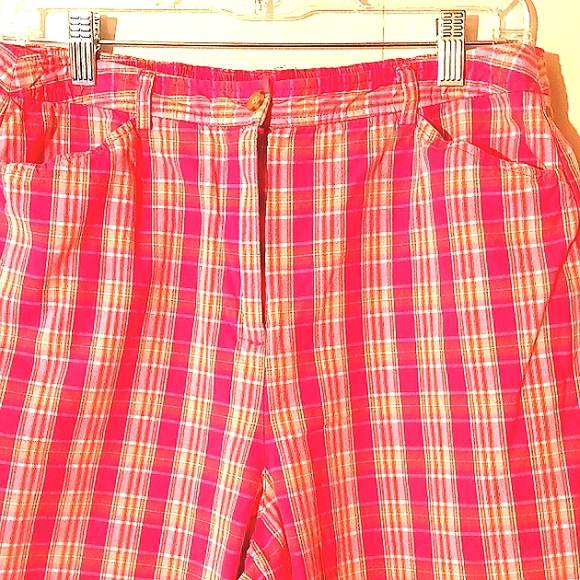 Appleseed's striped pink and white with green, size 12 Capris.VGC. - Picture 2 of 8